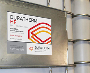 IBC di fluido termico Duratherm HF atossico e con punto di infiammabilità elevato.